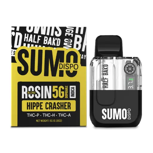 [T-1244-02] Half Bak’d -SUMO Live Rosin Disposable 5G THC-P, THCH, and THCA (Hippe Crasher)