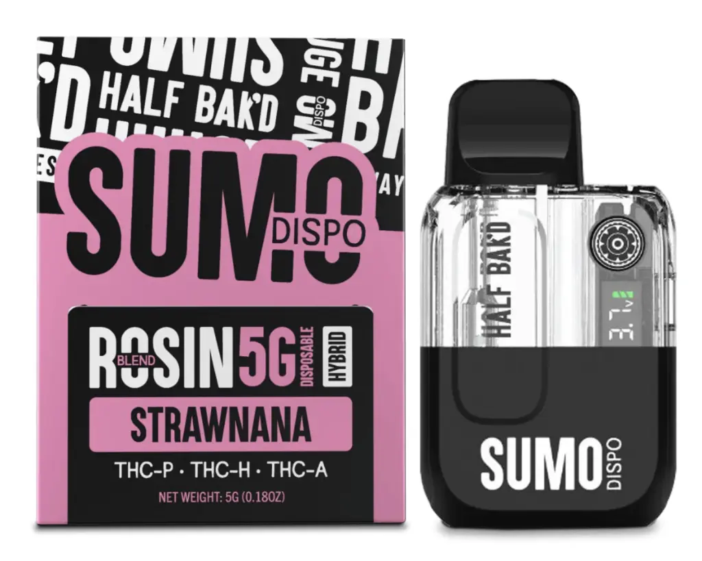 Half Bak’d -SUMO Live Rosin Disposable 5G THC-P, THCH, and THCA