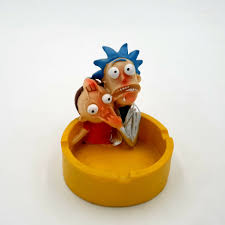 [Q-4276-03] 10CM RESIN ASHTRAY   (RICK AND MORTY SCARED)