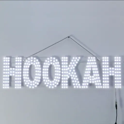 [Q-4290-03] WINDOW SIGN 8X30" WHITE   (HOOKAH)