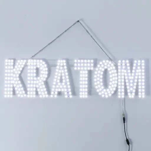 [Q-4290-04] WINDOW SIGN 8X30" WHITE   (KRATOM)