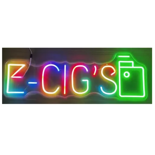 [Q-4291-03] WINDOW SIGN LED NEON  (E-CIG'S)