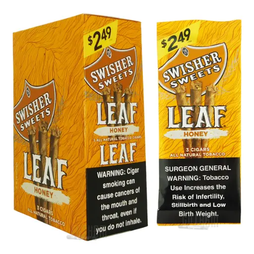 [Q-3648-07] SWISHER SWEET LEAF 3/2.49 10/3PK (HONEY)