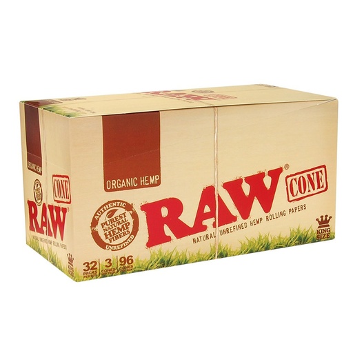 [Q-4302-06] RAW CONES 32CT (ORGANIC KING 3 CONES)