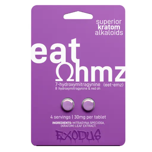 [Q-1784-05] EAT OHMZ (7-HYDROXYMITRAGYNINE) KRATOM Capsules (Purple 2CT 60MG 20PK)