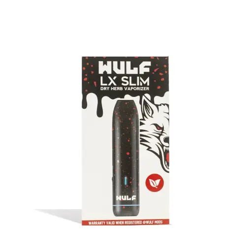 [Q-4313-03] WULF LX SLIM PORTABLE DRY HERB VAPORIZER SPATTER  (Black-Red Spatter)