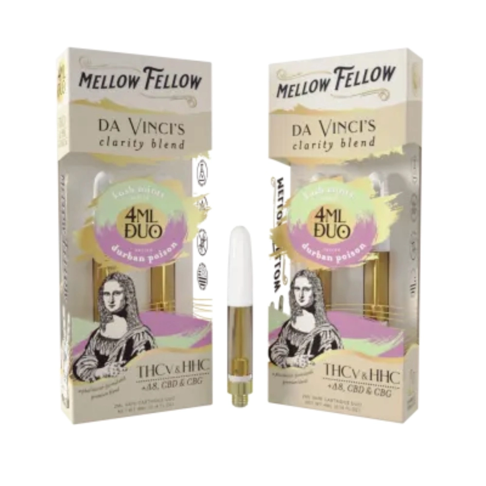 [Q-4328-01] Mellow Fellow 4ML Cart Duo (Durban Poison x Maui Wowie (Sativa))