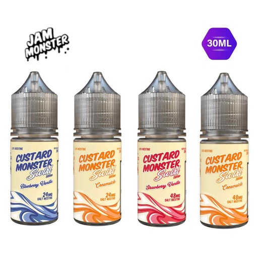 [Q-4334-02] Custard Monster Swirl Salt Nic 30ml (24MG, Blueberry Vanilla)