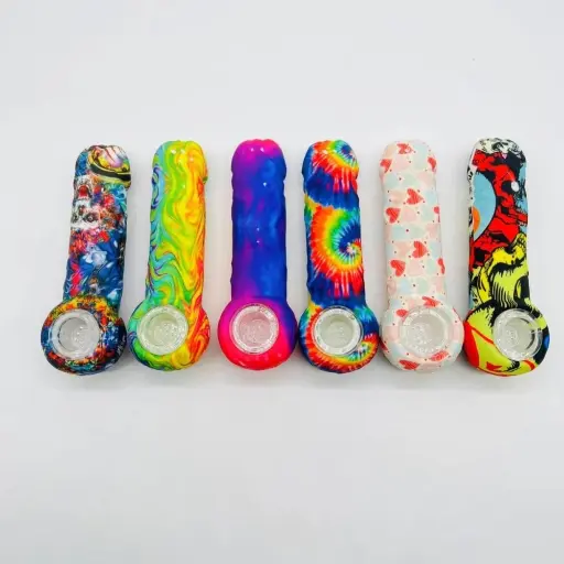 [Q-4339-03] SILICONE HAND PIPE   (MEN GENTILE CHARACTER)