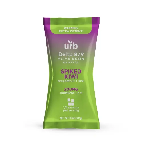 [Q-4394-03] Lifted Made URB 200MG D8/D9 50PK Gummies (Spiked Kiwi)