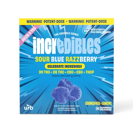 [Q-4396-02] URB Incredibles 50mg Gummies (Blue Razzberry)