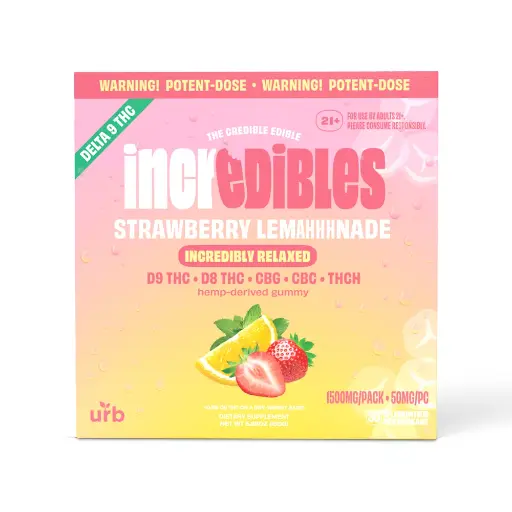 [Q-4396-03] URB Incredibles 50mg Gummies (Strawberry Lemahhhnade)