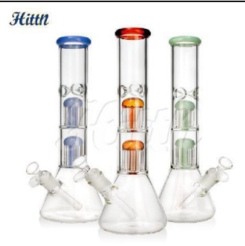 Double 8 Tree Arms Perc 13.4 inches with 14mm Bowl Assorted Colors