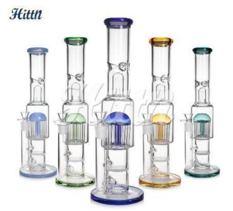 16 inches 50mm+75mm tube Base diameter: 4.5 inches 12 tree arms perc+ honeycomb perc 18mm bowl Milk blue, green, blue, yellow, lake green No logo