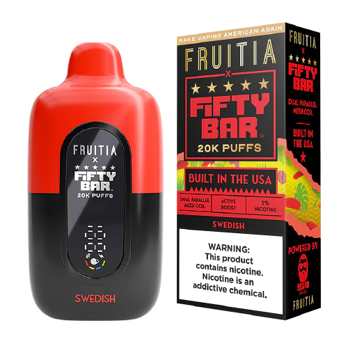 [Q-4466-03] Fifty Bar FRUITIA 20K Puffs 5pk (Swedish)