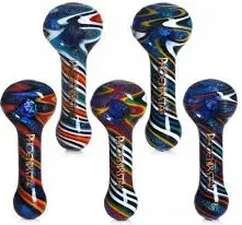 [Q-2395] HAND PIPE 4" AMERICAN COLOR ROD  (5 GLASS FILTER)