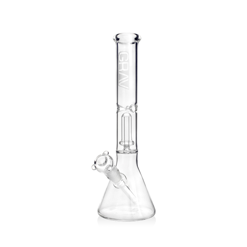 GRAV WATER PIPE 14" BEAKER WITH SHOWERHEAD PERC