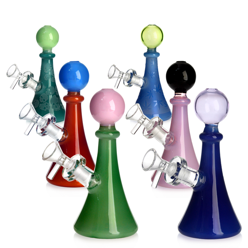 WATER PIPE 6.8" CHESS DESIGN MIXED COLOURS