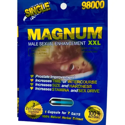 [Q-4519-02] ENHANCEMENT MAGNUM XXL 98000MG SINGLE PILL 24 PER BOX  (Blue)