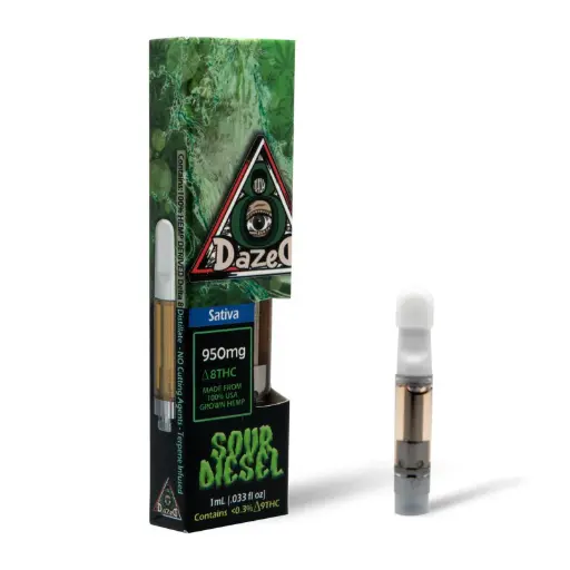 [Q-4535-03] Dazed 950mg THC Cart (Sour Diesel - Sativa)