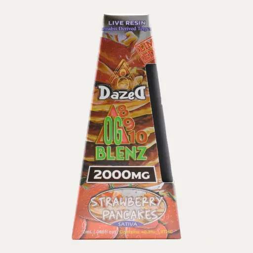 [Q-4536-03] Dazed OG BLENZ THC 2G Dispo (Strawberry Pancakes SATIVA)