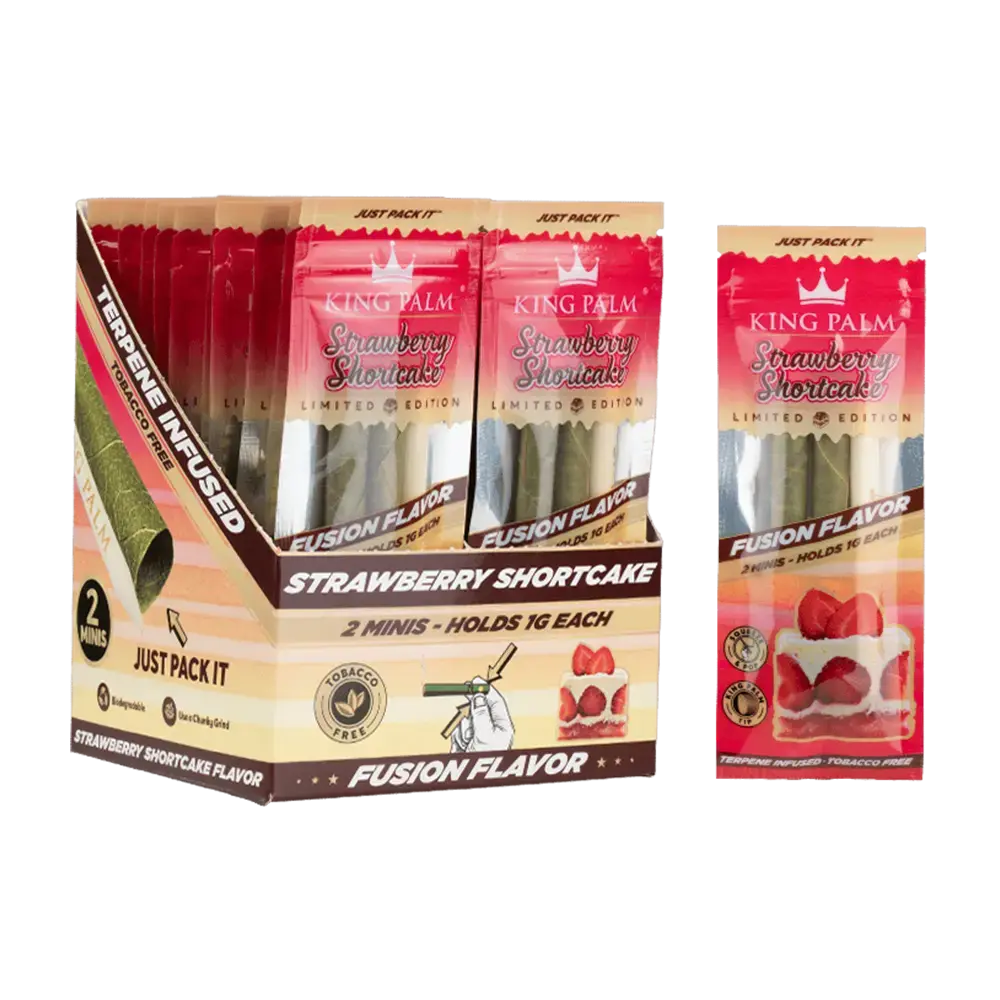 [Q-4546-06] KING PALM CONES MINI 2PK 20CT  (Strawberry Shortcake)