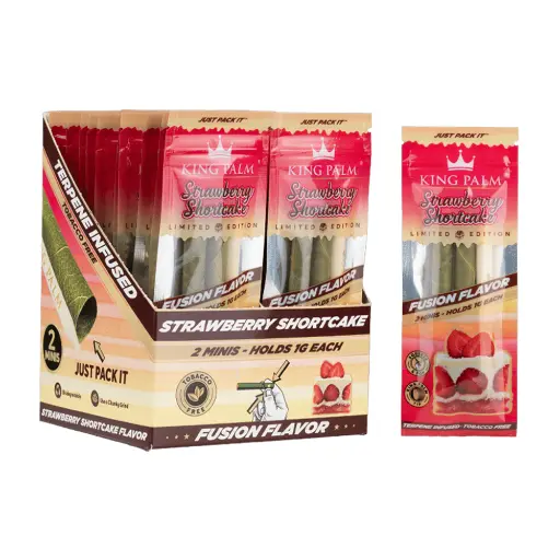 [Q-4546-06] KING PALM CONES MINI 2PK 20CT  (Strawberry Shortcake)