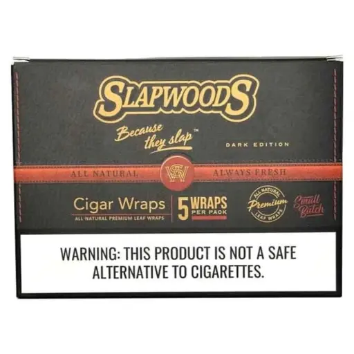 [Q-4560-03] SLAPWOODS CIGAR WRAPS 10PK  (DARK LEAF)