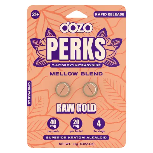 [Q-4568-02] DOZO PERKS 2CT 7-HYDROXYMITRAGYNINE (RAW GOLD | MELLOW BLEND)