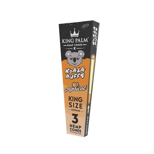 [Q-4566-05] KING PALM HEMP CONES KING SZ 3PK  (APRICOT)