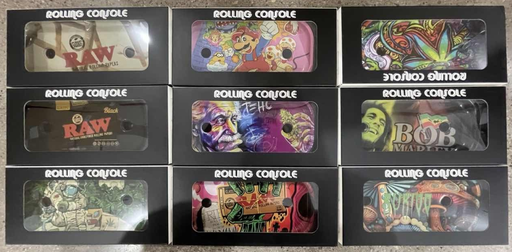 [Q-3284-10] Tray Rolling Console Square circle designs each (Zombie Raw)