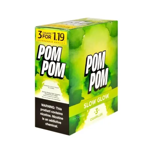 [Q-3102] POM POM CIGARILLOS 3/1.19 15/3PK  (SLOW GLOW)
