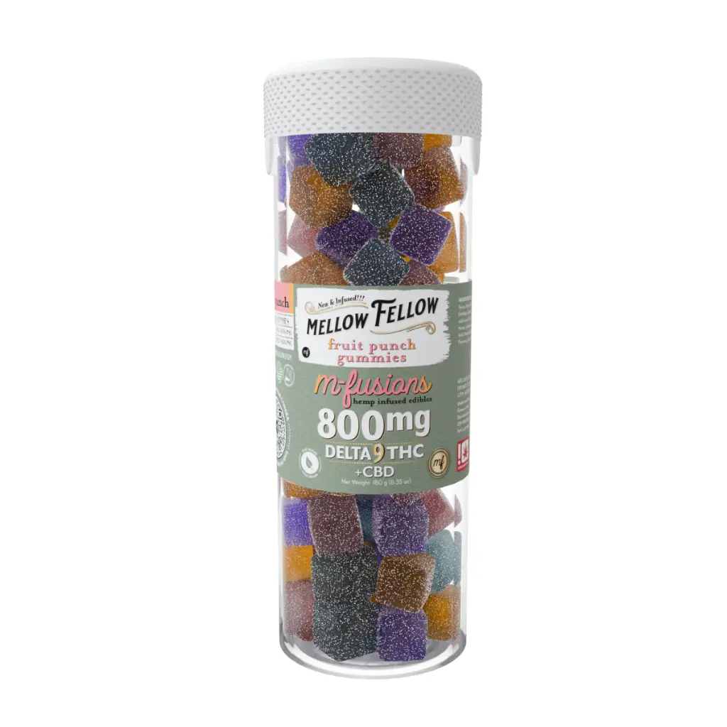 Mellow Fellow D9 800MG 40ct Gummies Fruit Punch 