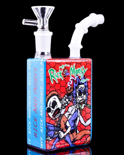 [Q-2662] JUICE BOX WATER PIPE -   (RICK & MORTY RED SPACE)
