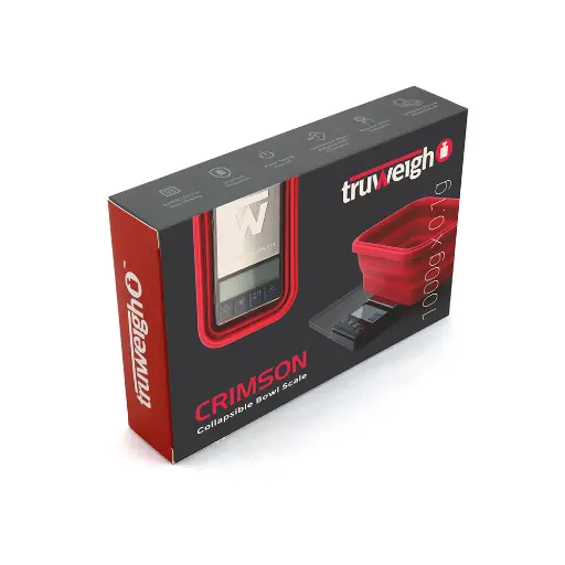 [Q-3725] TRUWEIGH CRIMSON SCALE COLLAPSIBLE BOWL  (1000G X 0.1G DIGITAL SCALE)