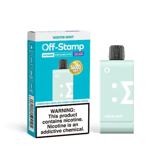 [Q-2942-09] OFF STAMP 16,000 Puff DISPOSABLE POD 17ML 5PK (Winter Mint)