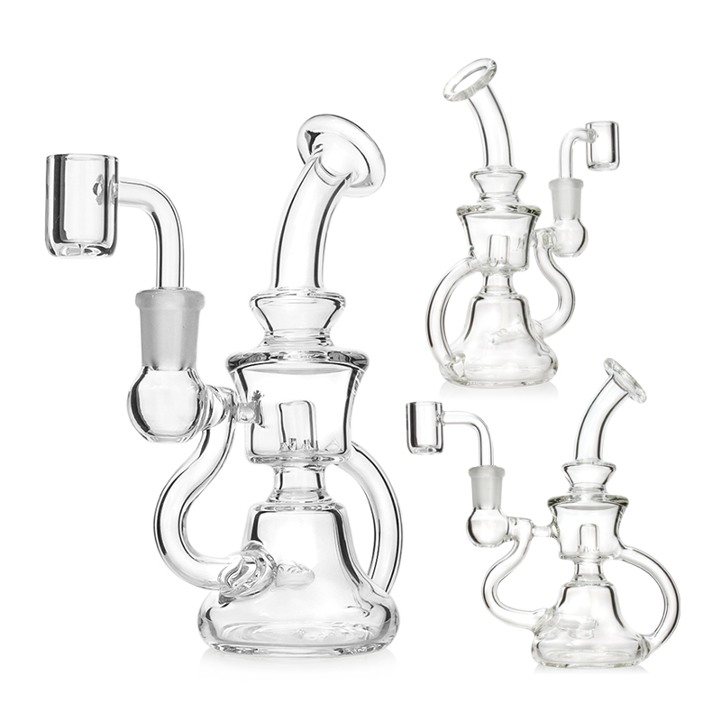 Waterpipe Recycler Oil Rig with a quartz banger