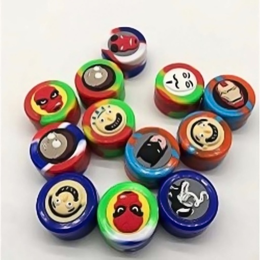 [Q-1171] MULTI TOP DESIGN SILICONE CONTAINER ASSORTED  (5ML)