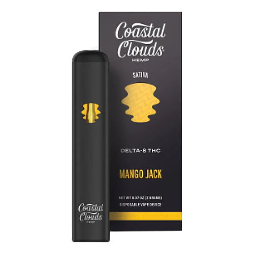 [Q-4670-02] COASTAL CLOUDS D8 THC 2G DISPO 5pk (Mango Jack Sativa)