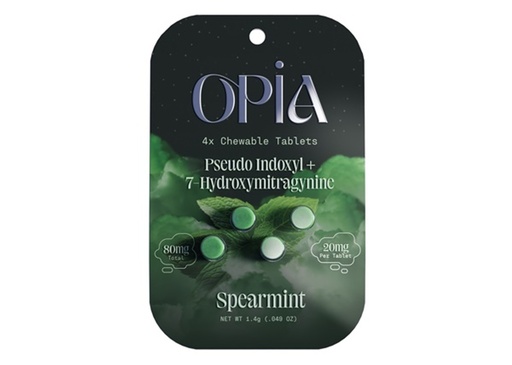 [Q-4676-03] Opia Pseudo + 7-Hydroxy 4 ct 20mg per tab 10pk (Spearmint)