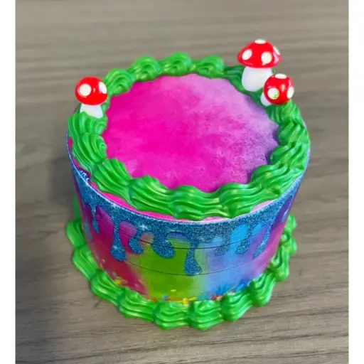 [Q-2327-12] GRINDER 63MM FAKE CAKE EDITION (Rainbow Cake Mushroom Top)