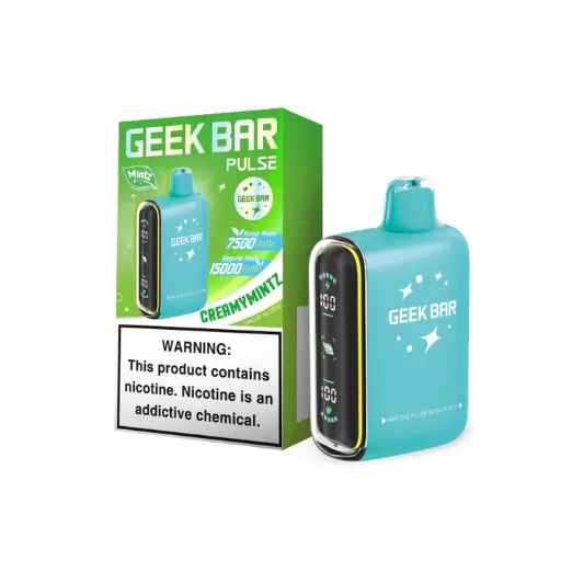 [Q-4691-04] GEEK BAR PULSE DISPOSABLE 15000 PUFFS 5PK 16ML Mintz Editoin (CreamyMintz)