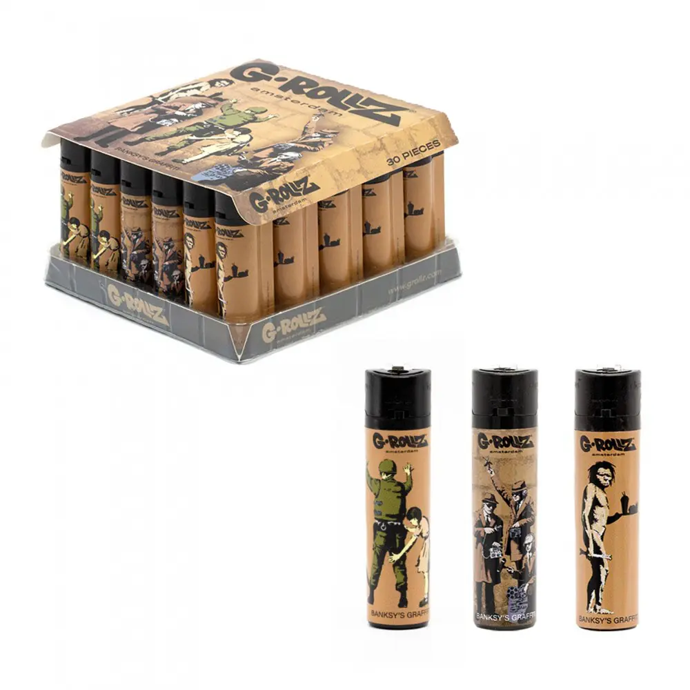 [Q-4360-01] G-Rollz | Banksy's Graffiti Lighters 30pcs in Display (Soldier)