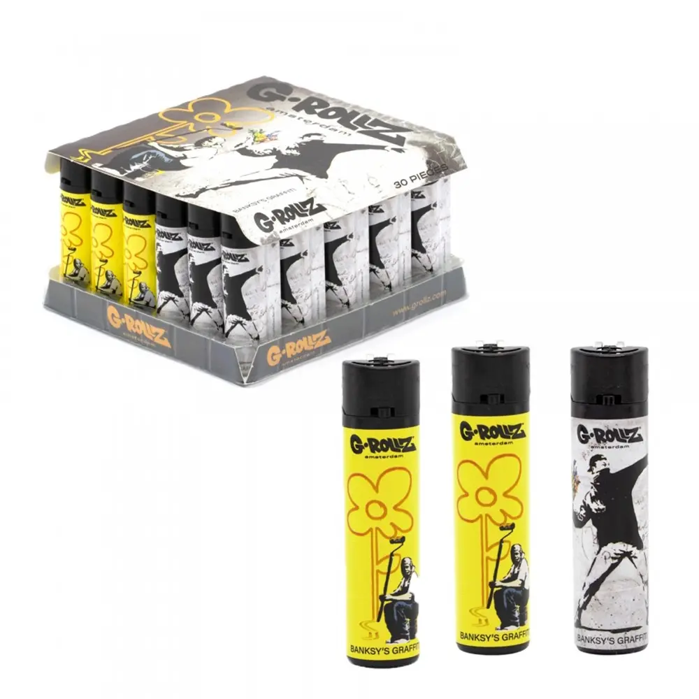 [Q-4360-06] G-Rollz | Banksy's Graffiti Lighters 30pcs in Display (2 Men)