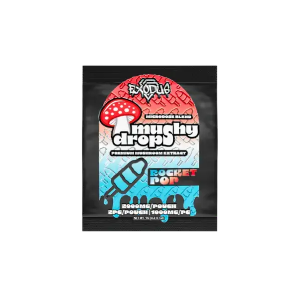 [Q-4704-02] EXODUS: MUSHY DROPS - MUSHROOM GUMMIES - 2CT 30CT 60000MG Total (Rocket Pop)