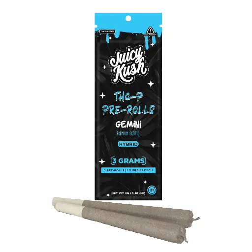 [Q-4708-04] Juicy Kush THC-P Pre-Rolls 3G (2ct) Premium Exotic  5ct display  (Geminia)