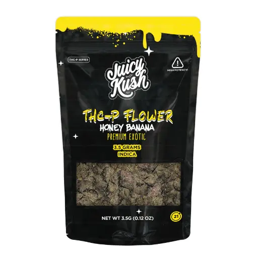 [Q-4709-01] Juicy Kush THC-P Flower 3.5G Premium Exotic 5ct display  (Honey Banana)