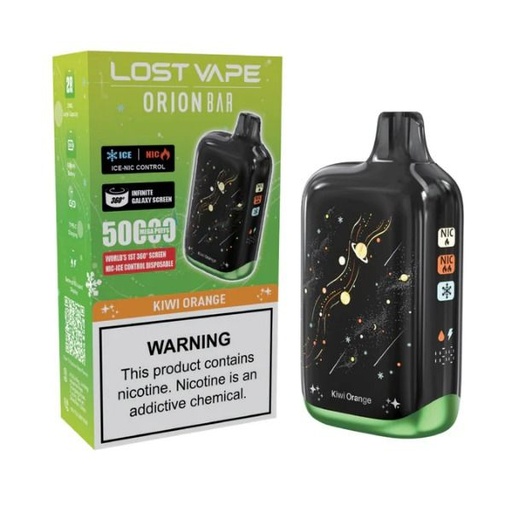 [Q-4714-08] LOST VAPE ORION BAR 50K PUFFS 5PK (Kiwi Orange)