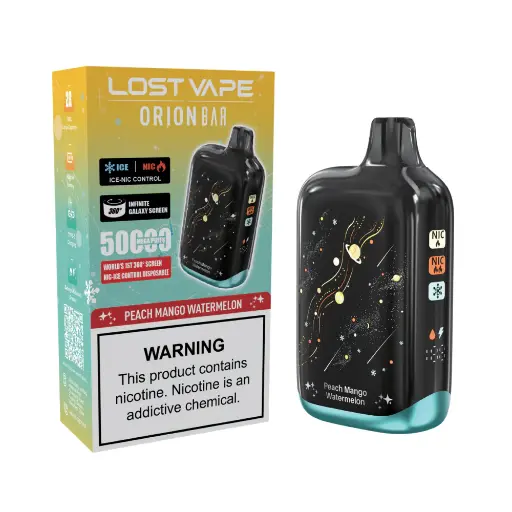 [Q-4714-11] LOST VAPE ORION BAR 50K PUFFS 5PK (Peach Mango Watermelon)