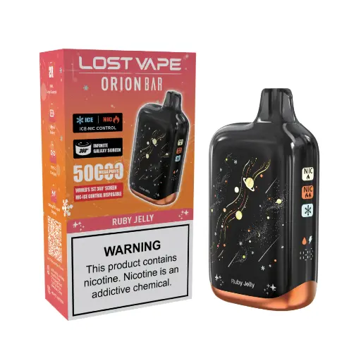 [Q-4714-12] LOST VAPE ORION BAR 50K PUFFS 5PK (Ruby Jelly)